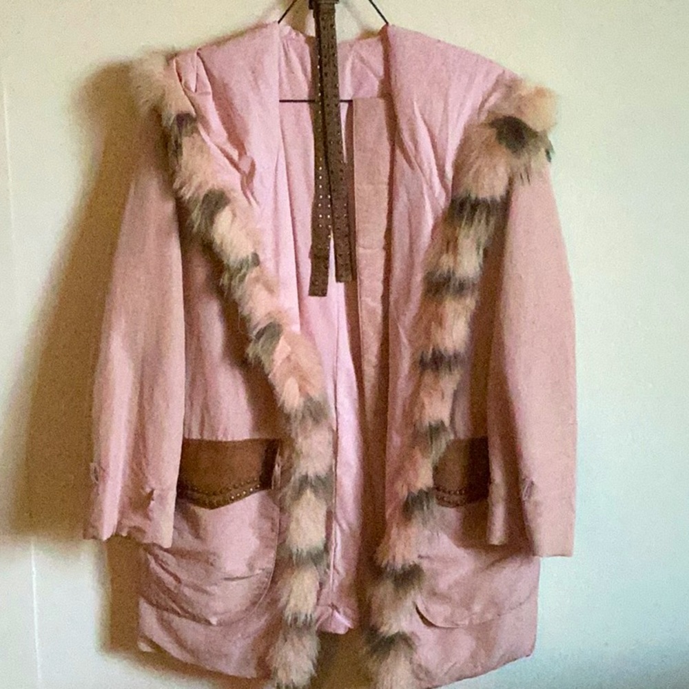 Fall finds fox trim coat. 1 of a kind